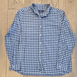 Vineyard Vines Blue Green Checked Flannel Shirt size XL